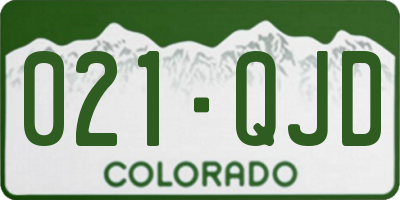 CO license plate 021QJD