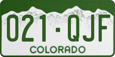 CO license plate 021QJF