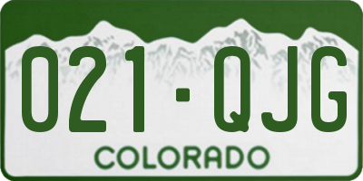 CO license plate 021QJG