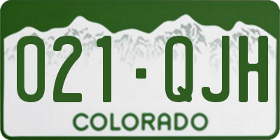 CO license plate 021QJH