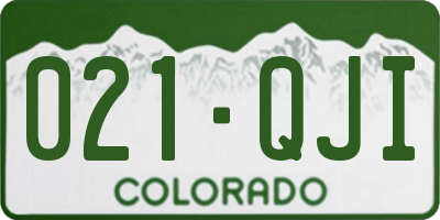CO license plate 021QJI