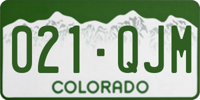 CO license plate 021QJM