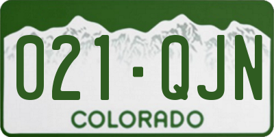 CO license plate 021QJN