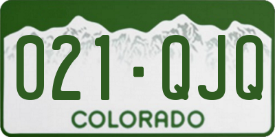 CO license plate 021QJQ
