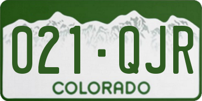 CO license plate 021QJR