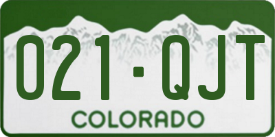 CO license plate 021QJT