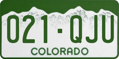 CO license plate 021QJU