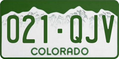 CO license plate 021QJV