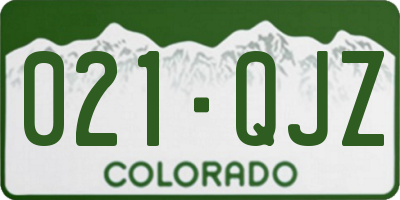 CO license plate 021QJZ