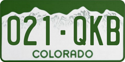 CO license plate 021QKB
