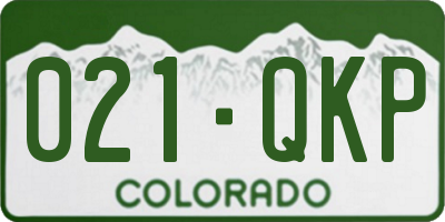 CO license plate 021QKP