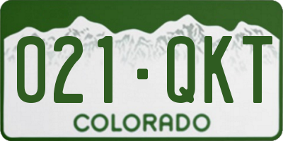 CO license plate 021QKT