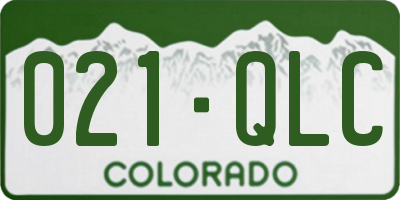 CO license plate 021QLC