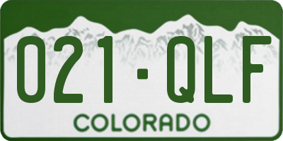 CO license plate 021QLF
