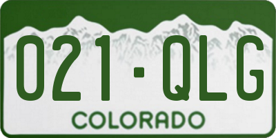 CO license plate 021QLG