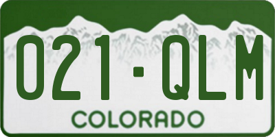 CO license plate 021QLM