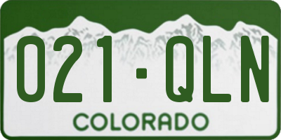 CO license plate 021QLN