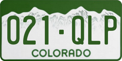 CO license plate 021QLP