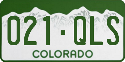 CO license plate 021QLS