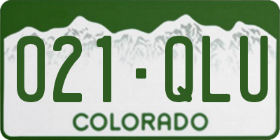 CO license plate 021QLU