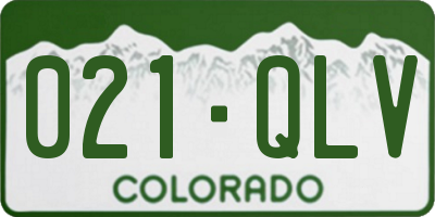 CO license plate 021QLV