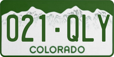 CO license plate 021QLY