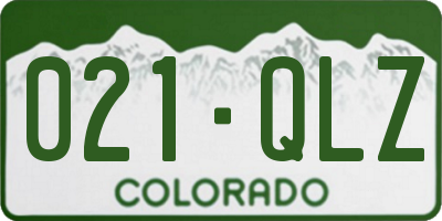 CO license plate 021QLZ