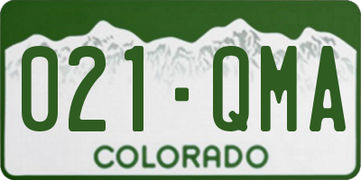 CO license plate 021QMA
