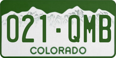CO license plate 021QMB