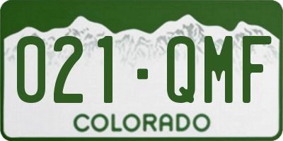 CO license plate 021QMF