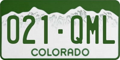 CO license plate 021QML