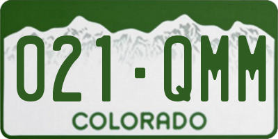 CO license plate 021QMM