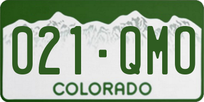 CO license plate 021QMO