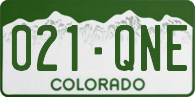 CO license plate 021QNE