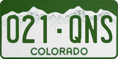 CO license plate 021QNS