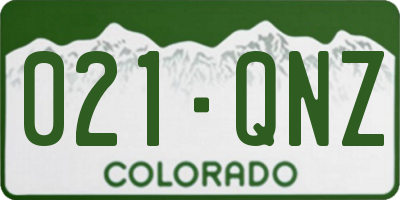 CO license plate 021QNZ
