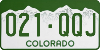 CO license plate 021QQJ