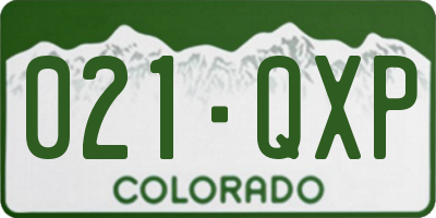 CO license plate 021QXP