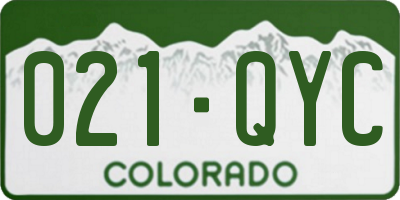 CO license plate 021QYC