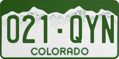 CO license plate 021QYN