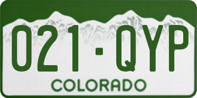 CO license plate 021QYP