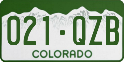 CO license plate 021QZB