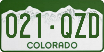 CO license plate 021QZD