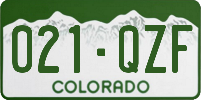 CO license plate 021QZF