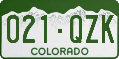 CO license plate 021QZK