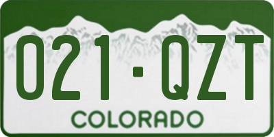 CO license plate 021QZT