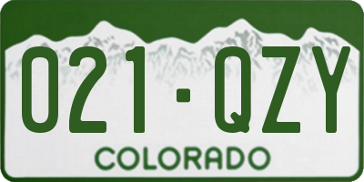 CO license plate 021QZY