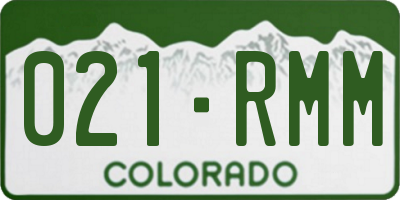CO license plate 021RMM