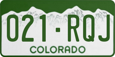 CO license plate 021RQJ