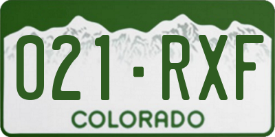 CO license plate 021RXF